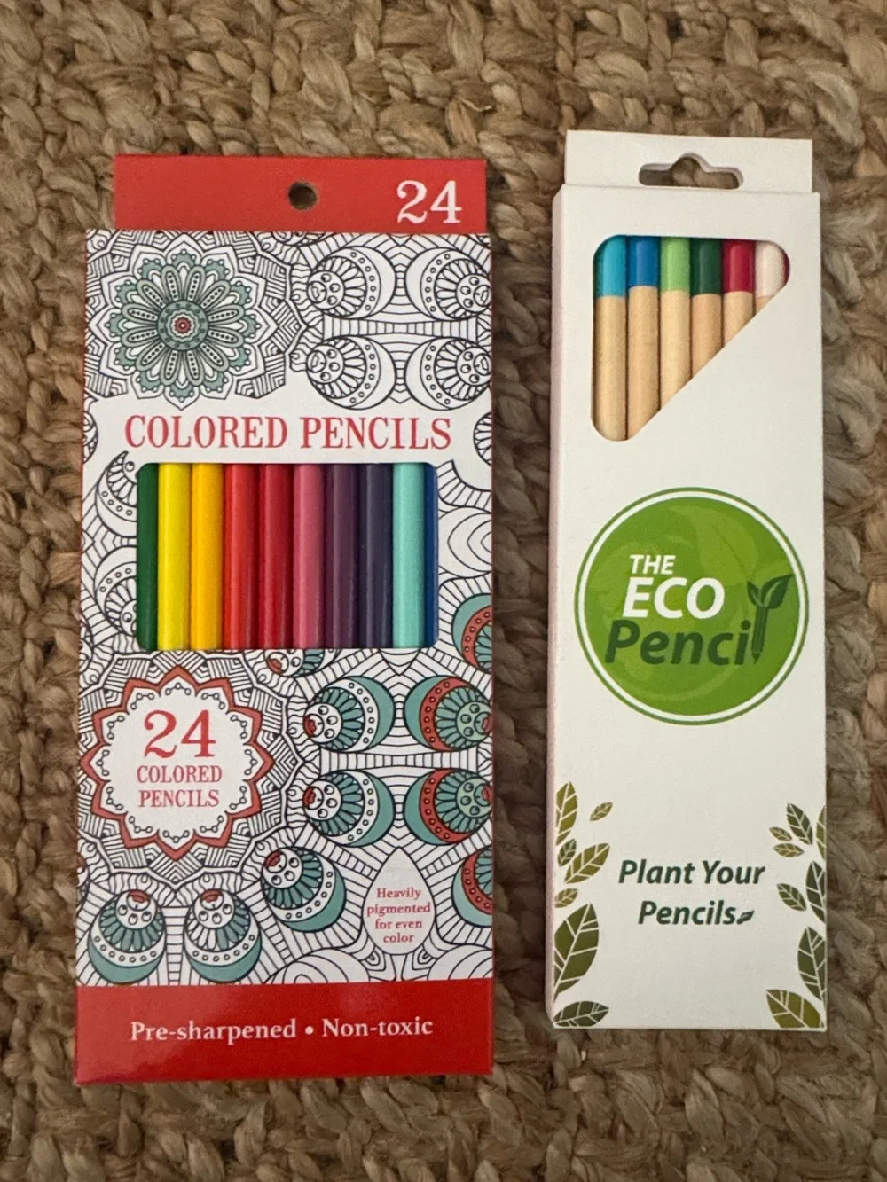 Eco colored pencils note pad mushroom stationary bundle